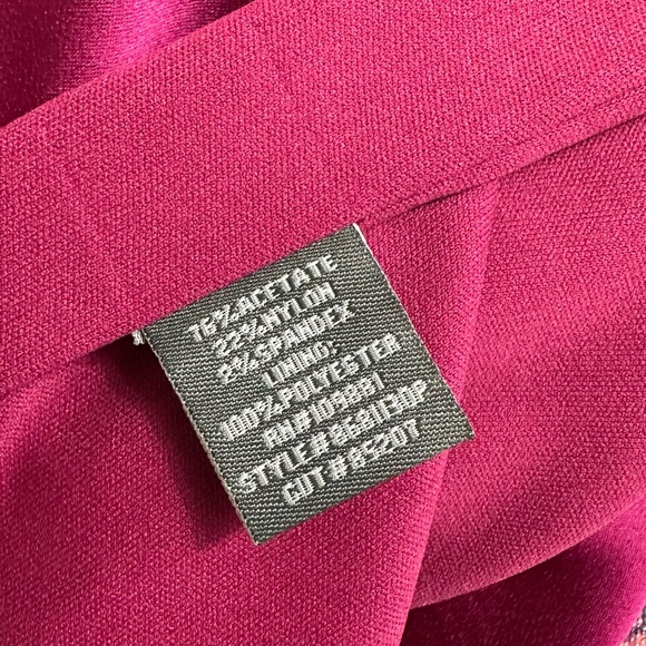 Donna Ricco pink magenta V neck Dress - Picture 6 of 8